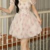 Y2K Pink Floral Streetwear Mini Dress Women's Fashion