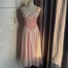 Y2K Pink French Elegant Long Dress for Women