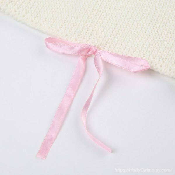 Y2K Pink Lolita Sweater Mini Skirt