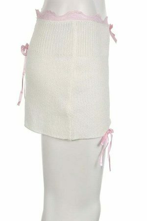 Y2K Pink Lolita Sweater Mini Skirt