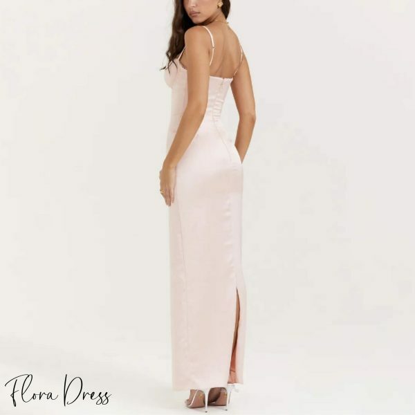 Y2K Pink Satin Maxi Dress: Luxury Formal Evening & Prom Bridesmaid Cocktail Gown