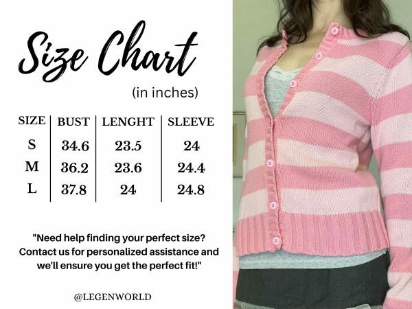 Y2K Pink Striped Button-Down Cardigan | Grunge Fairycore Knitwear