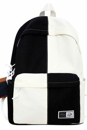 Y2K Plaid Harajuku Backpack - Large Capacity Laptop Bag