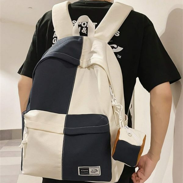 Y2K Plaid Harajuku Backpack - Large Capacity Laptop Bag