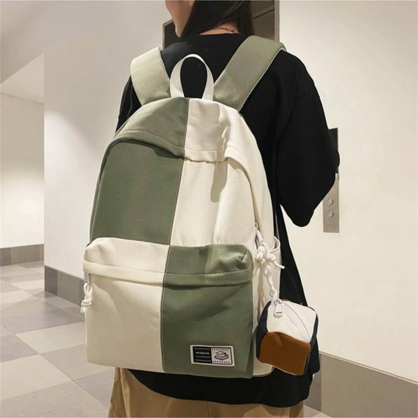 Y2K Plaid Harajuku Backpack - Large Capacity Laptop Bag