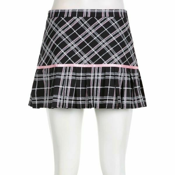 Y2K Pleated Academia Skirt: Streetwear Fashion Essential