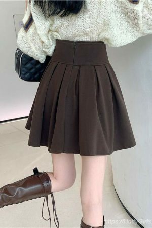 Y2K Pleated Mini Skirt for Women