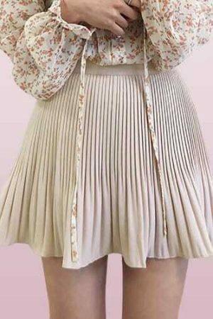 Y2K Pleated Mini Skirt | Retro Style Ruffled Elastic Waist Women's Summer Fashion