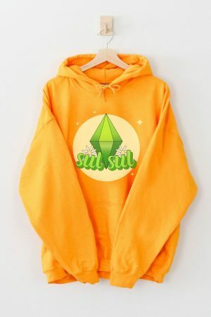 Y2K Plumbob & Daisy Aesthetic Hoodie - Trendy Streetwear