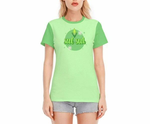 Y2K Plumbob Shirt with Sul Sul and Daisy Print