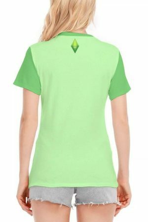 Y2K Plumbob Shirt with Sul Sul and Daisy Print