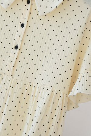 Y2K Polka Dot Doll Neck Dress | Women's Streetwear Fashion