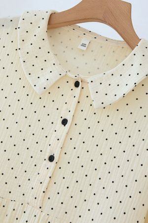 Y2K Polka Dot Doll Neck Dress | Women's Streetwear Fashion