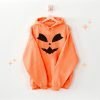 Y2K Pumpkin Kitty Face Hoodie - Streetwear Halloween Costume Sweatshirt