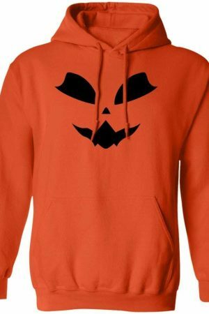 Y2K Pumpkin Kitty Face Hoodie - Streetwear Halloween Costume Sweatshirt