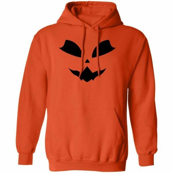 Y2K Pumpkin Kitty Face Hoodie - Streetwear Halloween Costume Sweatshirt