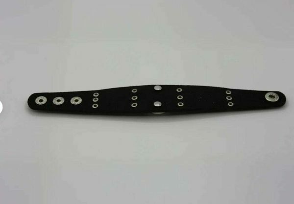 Y2K Punk Rock Leather Skull Bracelet Wide Strap Cuff