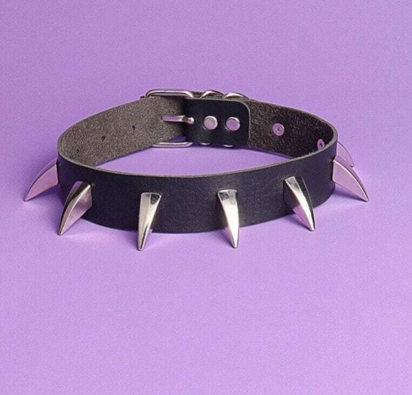 Y2K Punk Spike Rivet Choker Necklace for Men Women Teen