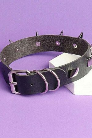 Y2K Punk Spike Rivet Choker Necklace for Men Women Teen