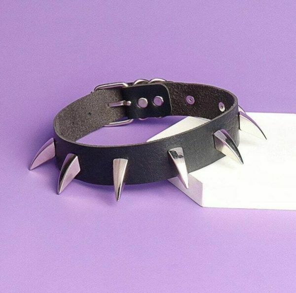 Y2K Punk Spike Rivet Choker Necklace for Men Women Teen