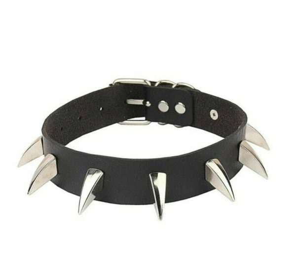 Y2K Punk Spike Rivet Choker Necklace for Men Women Teen