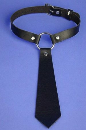 Y2K Punk Style Leather Collar Necklace Choker Chain