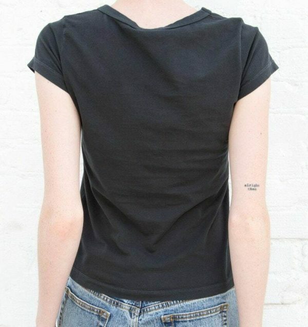 Y2K Radio Silence Graphic Black Tee | Grunge Women's Streetwear