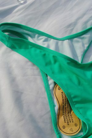 Y2K Retro Green Bikini Set for Pool Party and Festival | Colorful Swimwear Gift