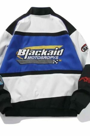 Y2K Retro Hip-Hop Street Racing Jacket for Men and Women