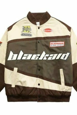 Y2K Retro Hip-Hop Street Racing Jacket for Men and Women