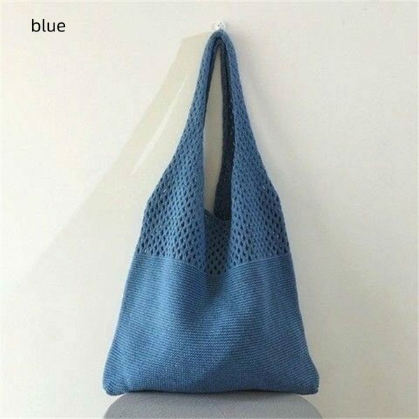 Y2K Retro Hollow Knitted Hand Bill Shoulder Bag for Women