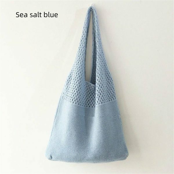 Y2K Retro Hollow Knitted Hand Bill Shoulder Bag for Women