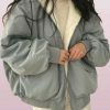 Y2K Reversible Fleece Velvet Jacket | Streetwear Zip-Up Hoodie Coat