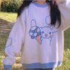 Y2K Sanrio Aesthetic Sweater with Cinamaroll and MyMelody