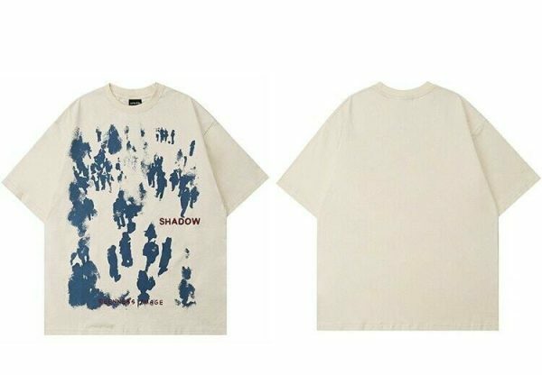 Y2K Shadow Print Streetwear T-shirt