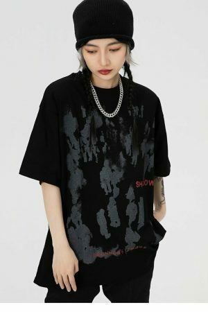 Y2K Shadow Print Streetwear T-shirt