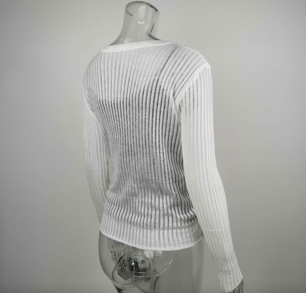 Y2K Sheer Mesh Transparent Top