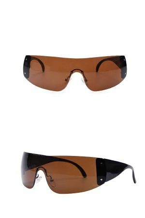 Y2K Shield Sunglasses - Futuristic Streetwear Eyewear