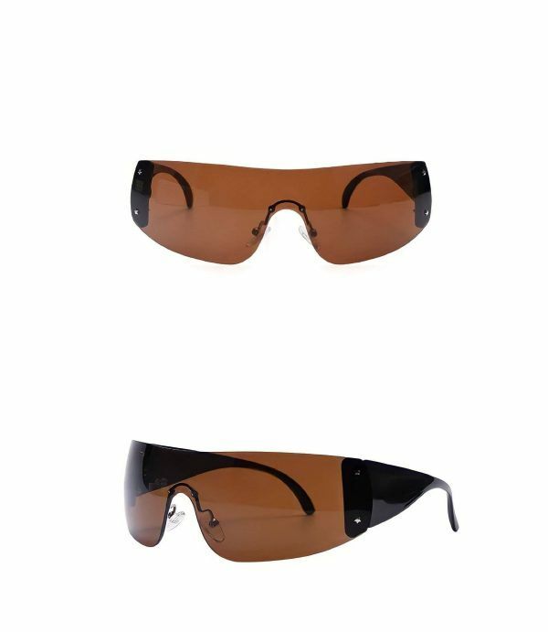 Y2K Shield Sunglasses - Futuristic Streetwear Eyewear