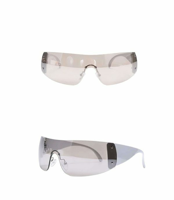 Y2K Shield Sunglasses - Futuristic Streetwear Eyewear