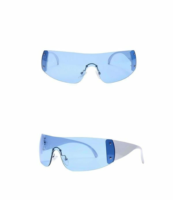 Y2K Shield Sunglasses - Futuristic Streetwear Eyewear