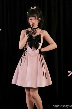 Y2K Sleeveless Lolita Dress with Kawaii Aesthetic