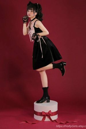 Y2K Sleeveless Lolita Dress with Kawaii Aesthetic