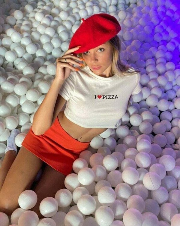 Y2K Slogan Crop Tee | Retro White Letter Print Short-Sleeve T-Shirt