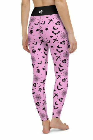 Y2K Soft Goth Leggings - Skully Yami Kawaii Aesthetic