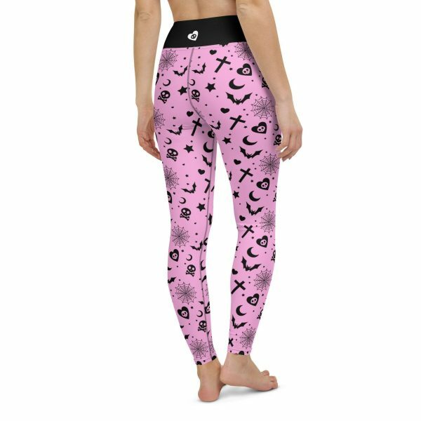 Y2K Soft Goth Leggings - Skully Yami Kawaii Aesthetic