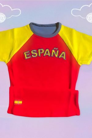 Y2K Spain Soccer Crop Top - Angel Baby Jersey Tee, 90s Aesthetic