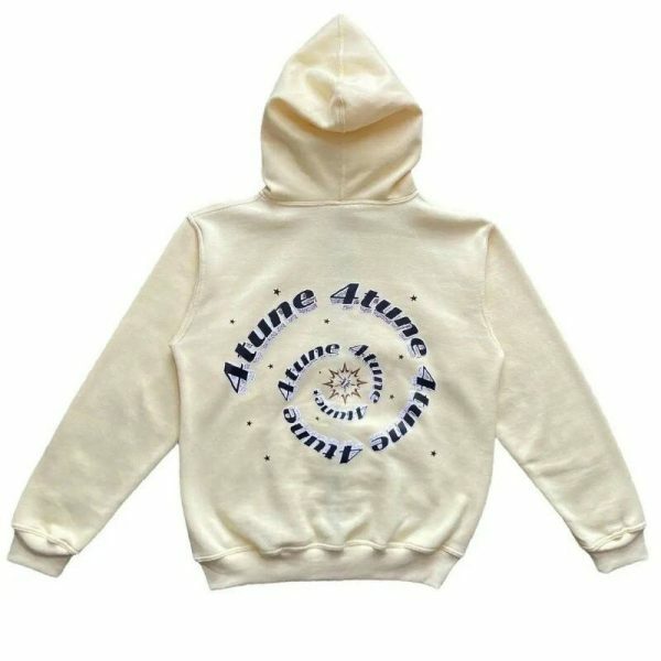 Y2K Star Letter Print Gothic Hoodie Oversize Zip-Up Sweatshirt