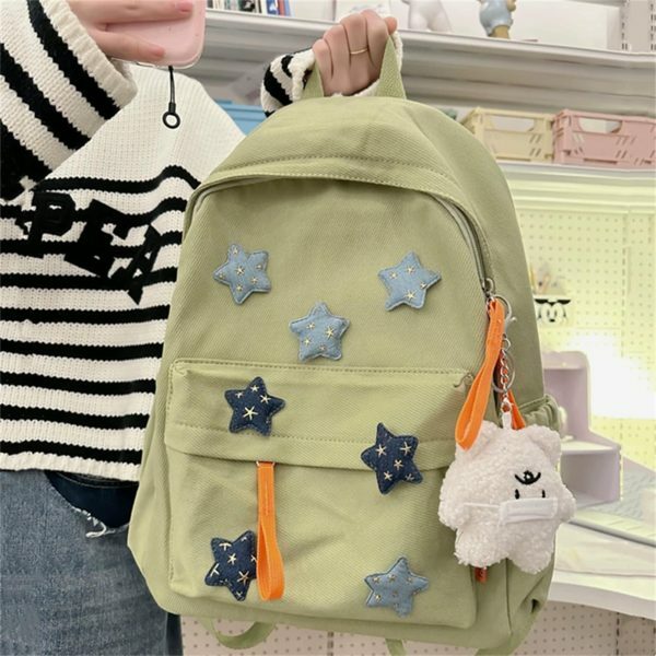 Y2K Star Schoolbag: Kawaii Japanese Streetwear Backpack