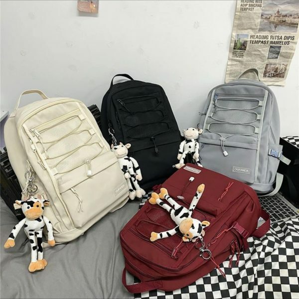 Y2K Streetwear Backpack with Large Capacity for College, Travel, and Everyday Use